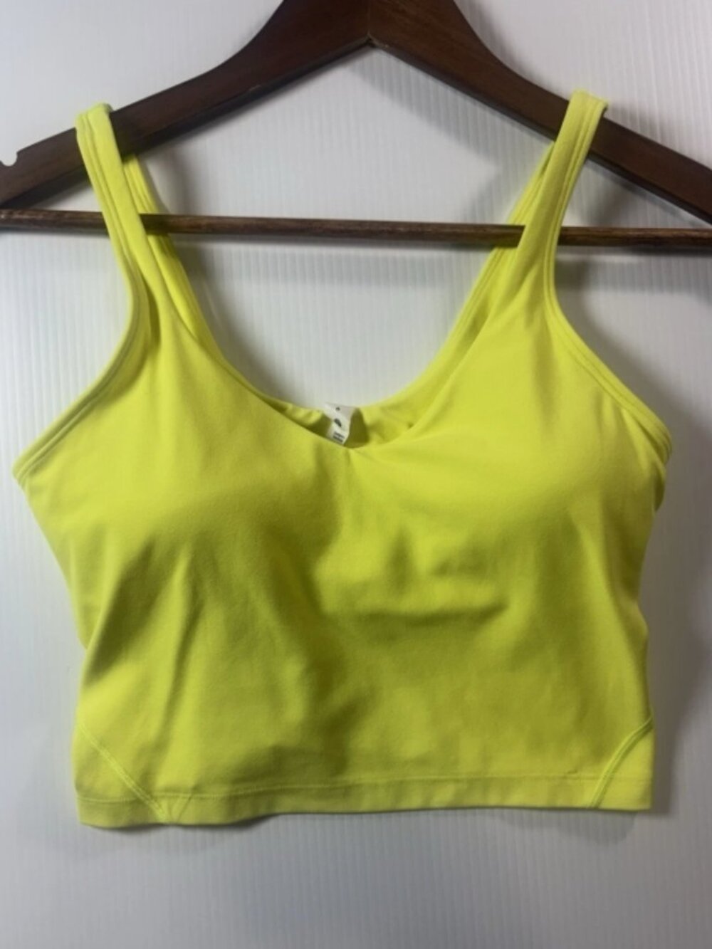 Lululemon Women's Align Tank Top Cropped Yellow Pear Size 6 Athleisure